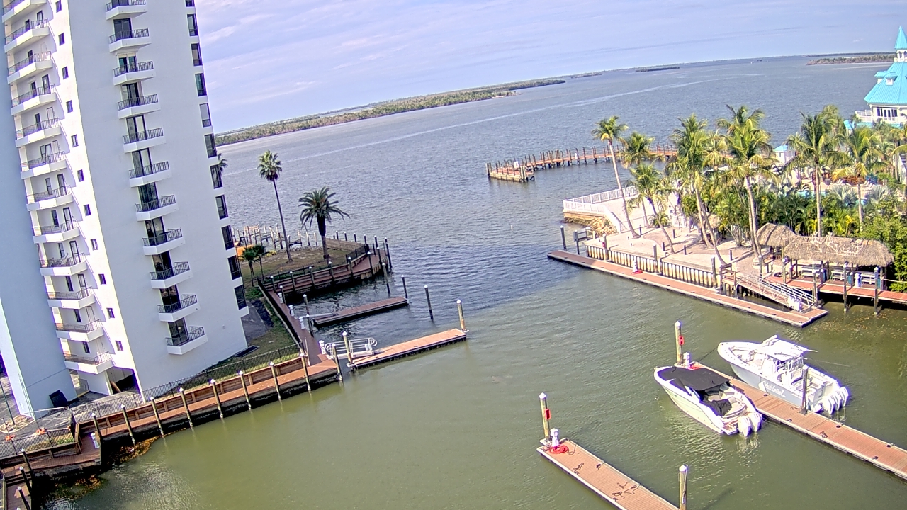 Thumbnail for current weather camera view from Sanibel Harbour Yacht Club in Punta Rassa, Florida