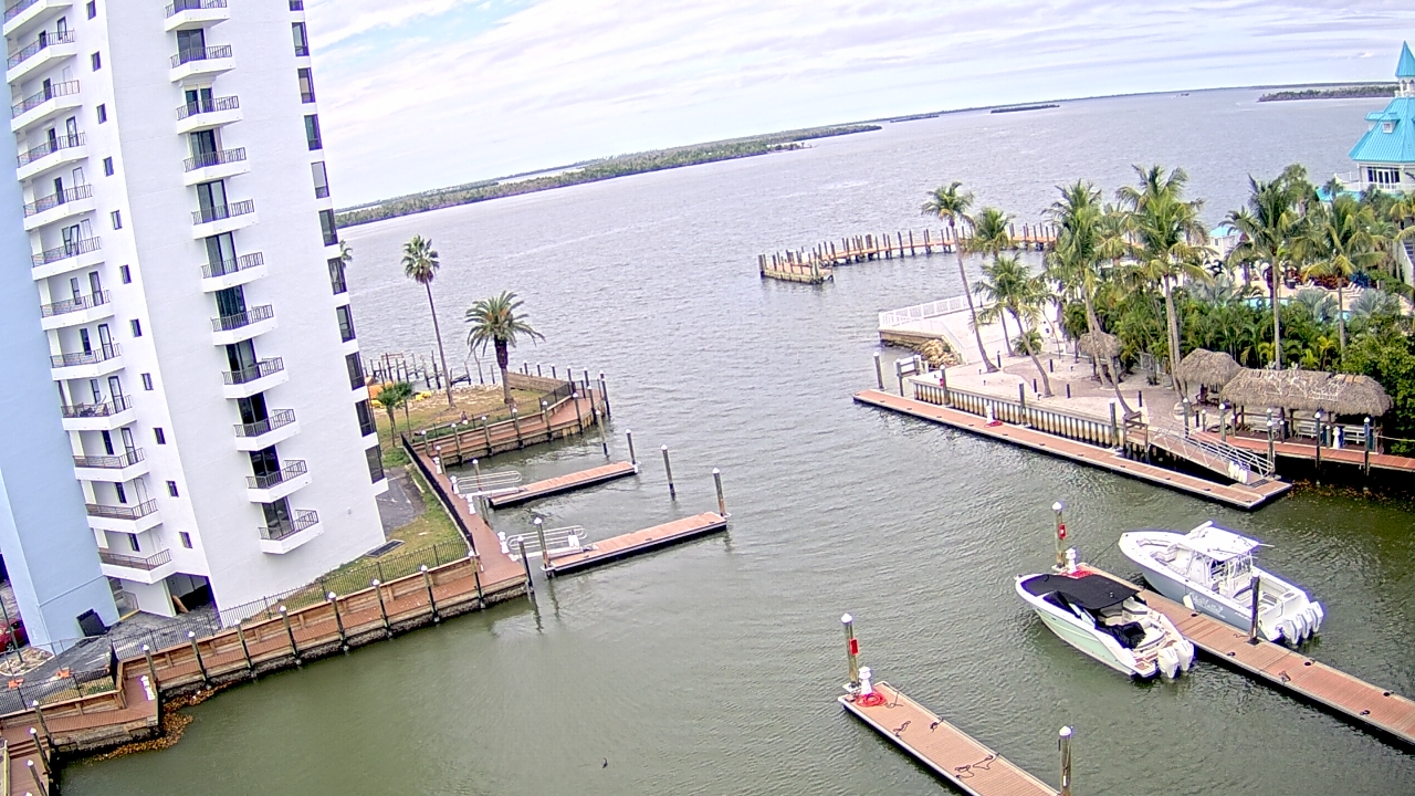 Thumbnail for current weather camera view from Sanibel Harbour Yacht Club in Punta Rassa, Florida
