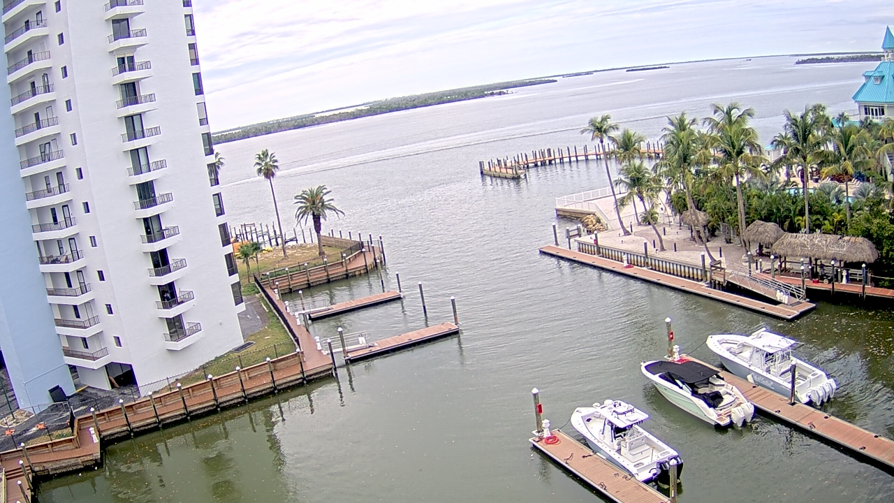 Thumbnail for current weather camera view from Sanibel Harbour Yacht Club in Punta Rassa, Florida