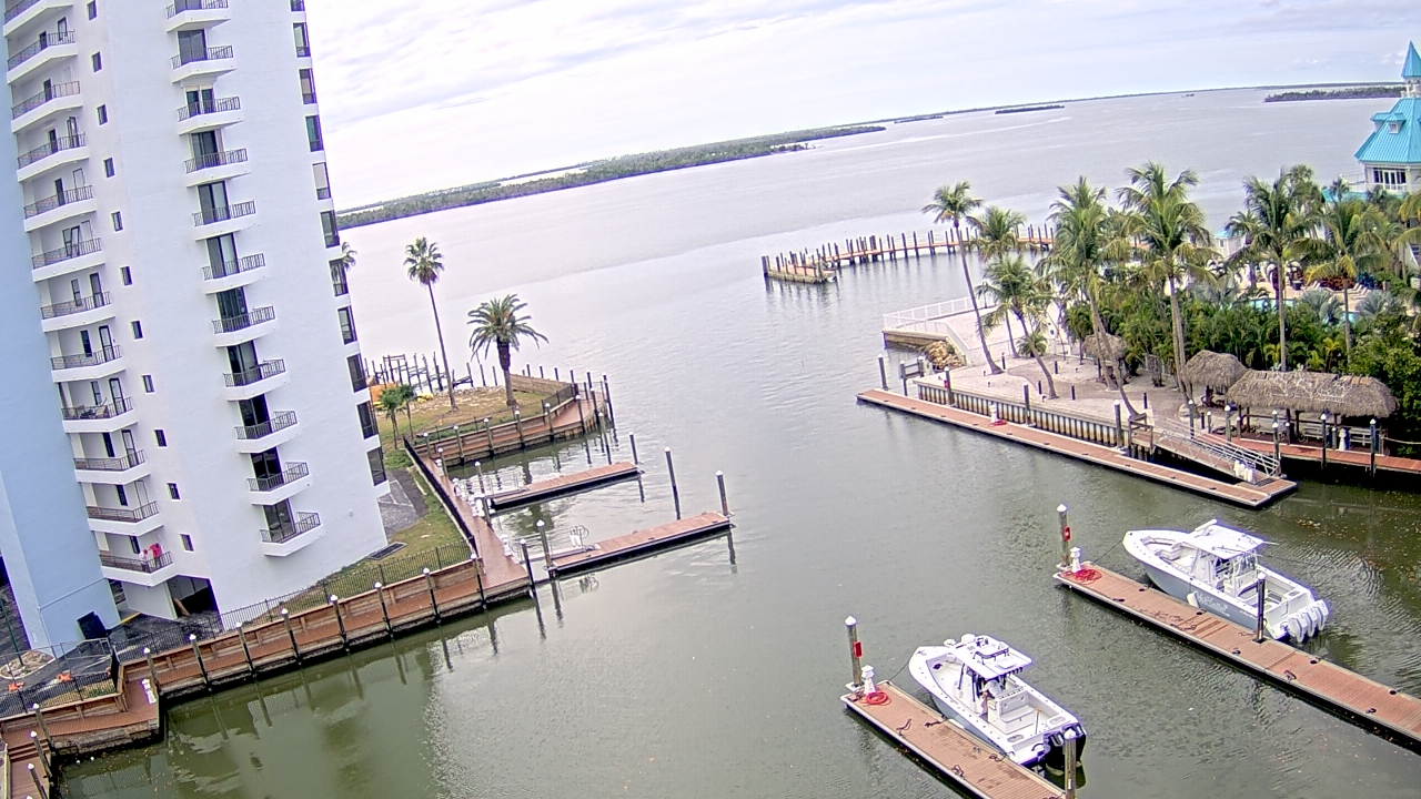 Thumbnail for current weather camera view from Sanibel Harbour Yacht Club in Punta Rassa, Florida
