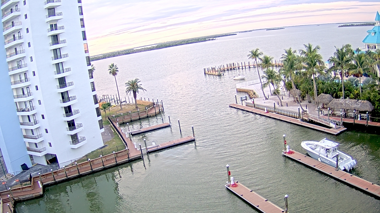 Thumbnail for current weather camera view from Sanibel Harbour Yacht Club in Punta Rassa, Florida