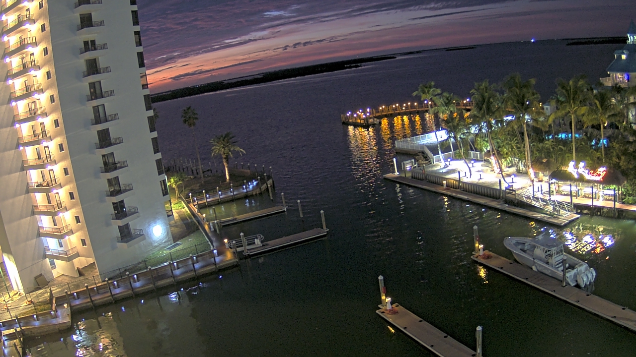 Thumbnail for current weather camera view from Sanibel Harbour Yacht Club in Punta Rassa, Florida