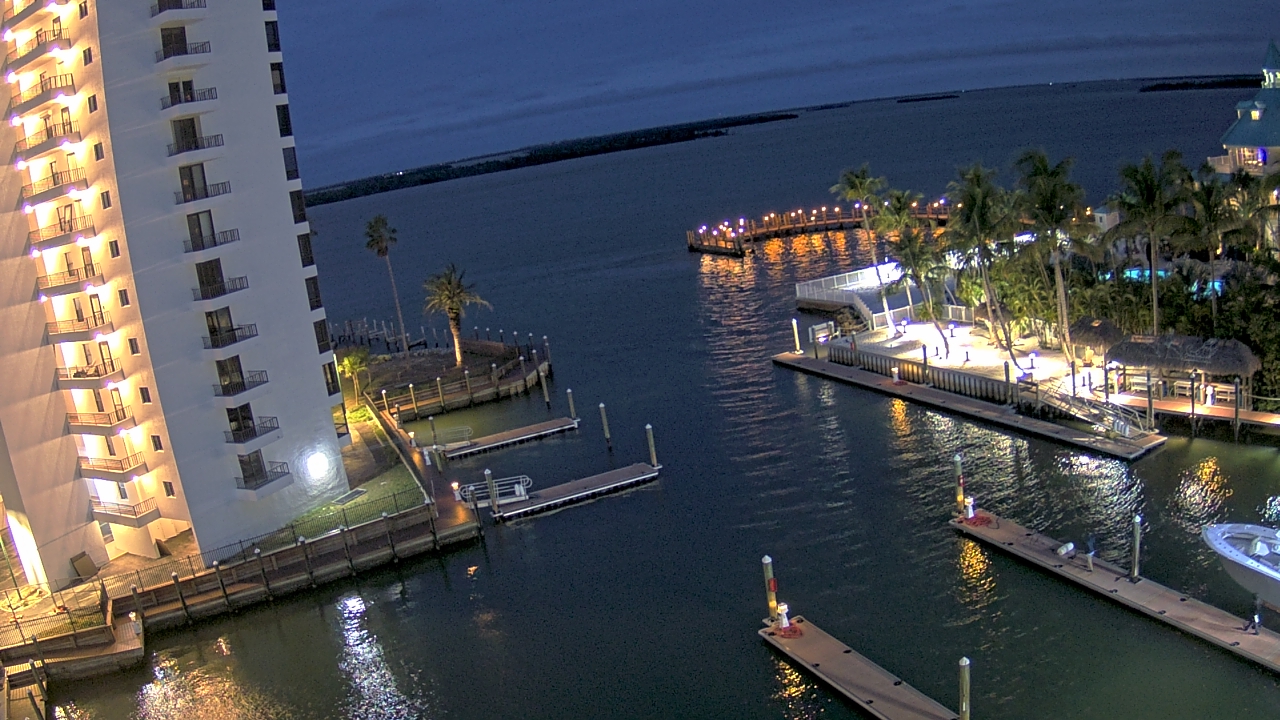 Thumbnail for current weather camera view from Sanibel Harbour Yacht Club in Punta Rassa, Florida