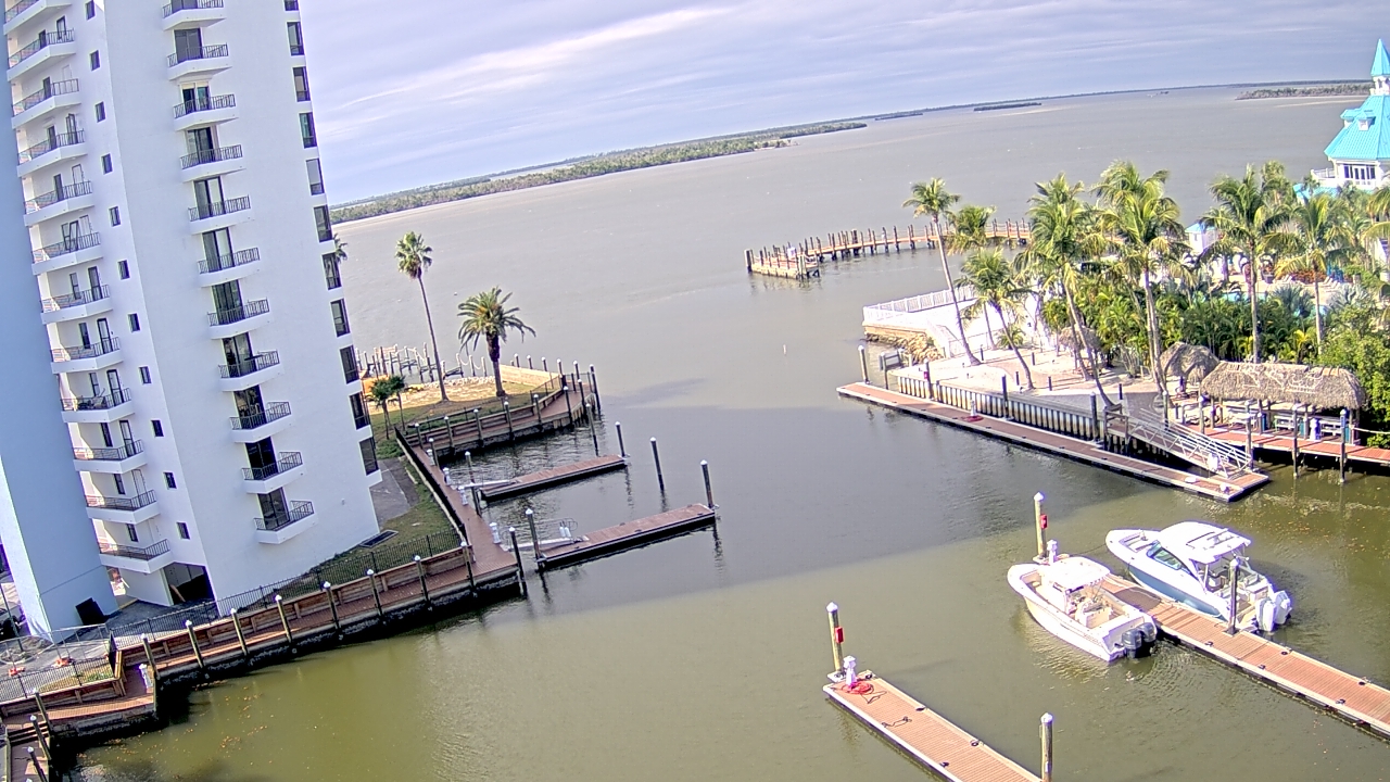Thumbnail for current weather camera view from Sanibel Harbour Yacht Club in Punta Rassa, Florida