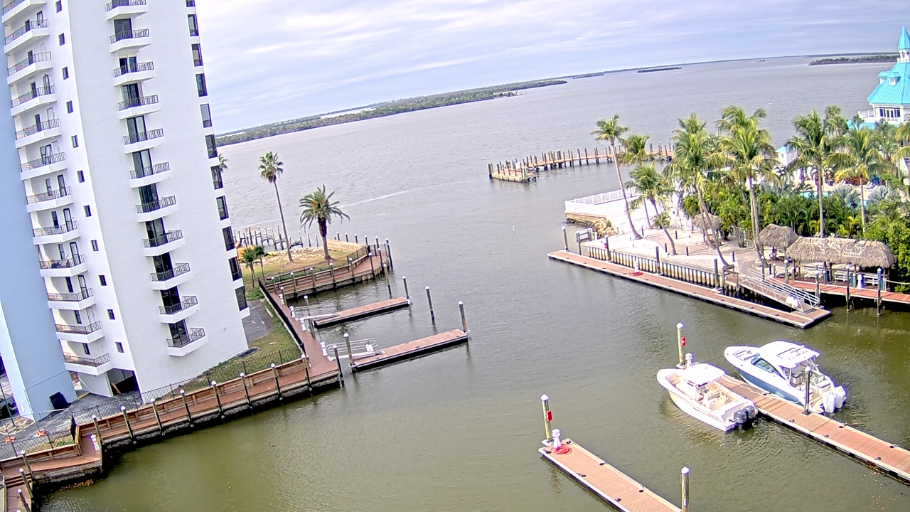 Thumbnail for current weather camera view from Sanibel Harbour Yacht Club in Punta Rassa, Florida