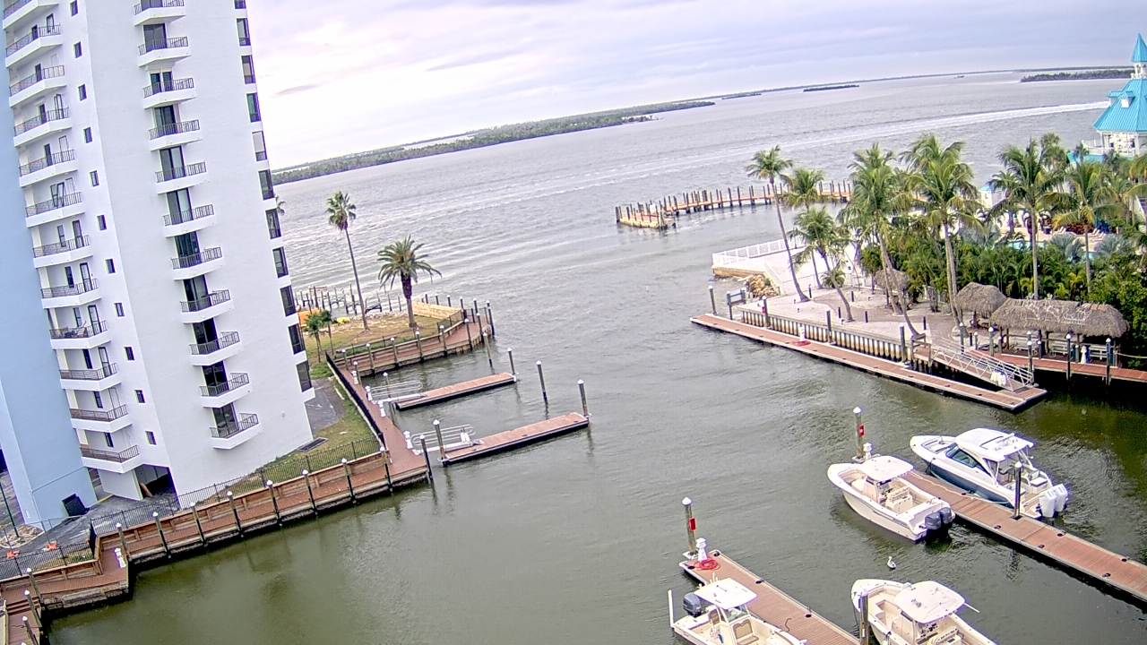 Thumbnail for current weather camera view from Sanibel Harbour Yacht Club in Punta Rassa, Florida