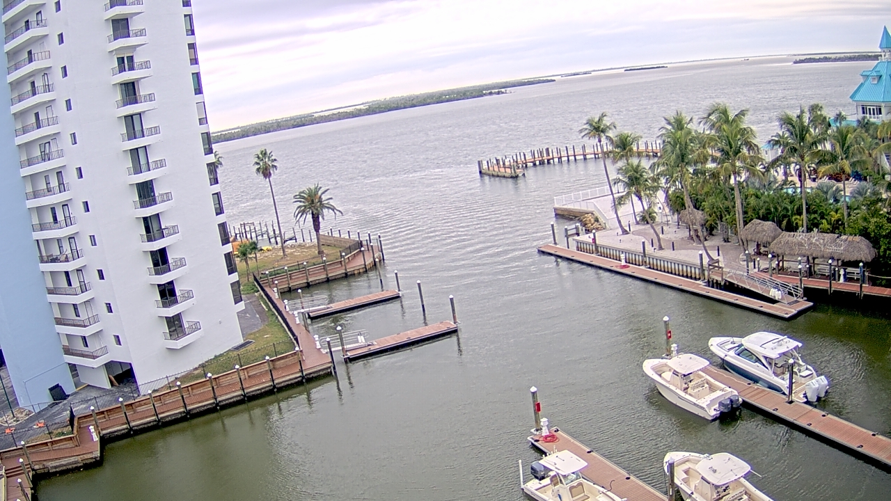 Thumbnail for current weather camera view from Sanibel Harbour Yacht Club in Punta Rassa, Florida