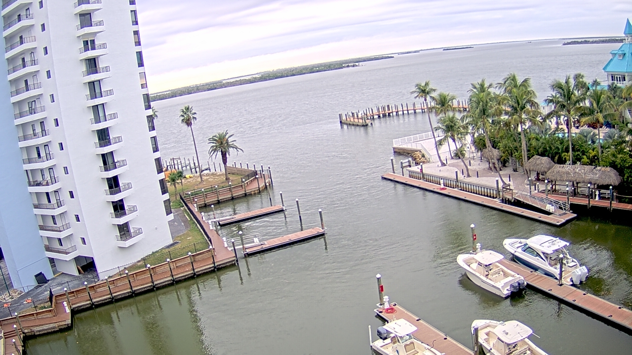 Thumbnail for current weather camera view from Sanibel Harbour Yacht Club in Punta Rassa, Florida