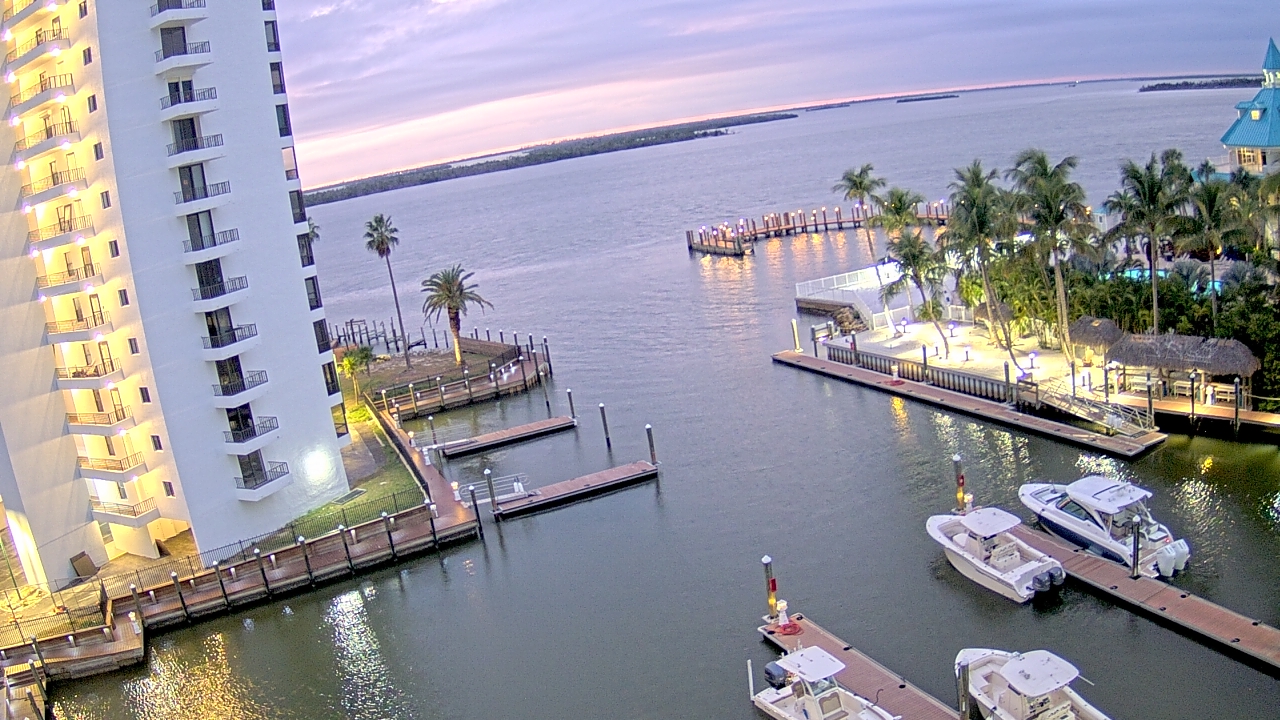 Thumbnail for current weather camera view from Sanibel Harbour Yacht Club in Punta Rassa, Florida