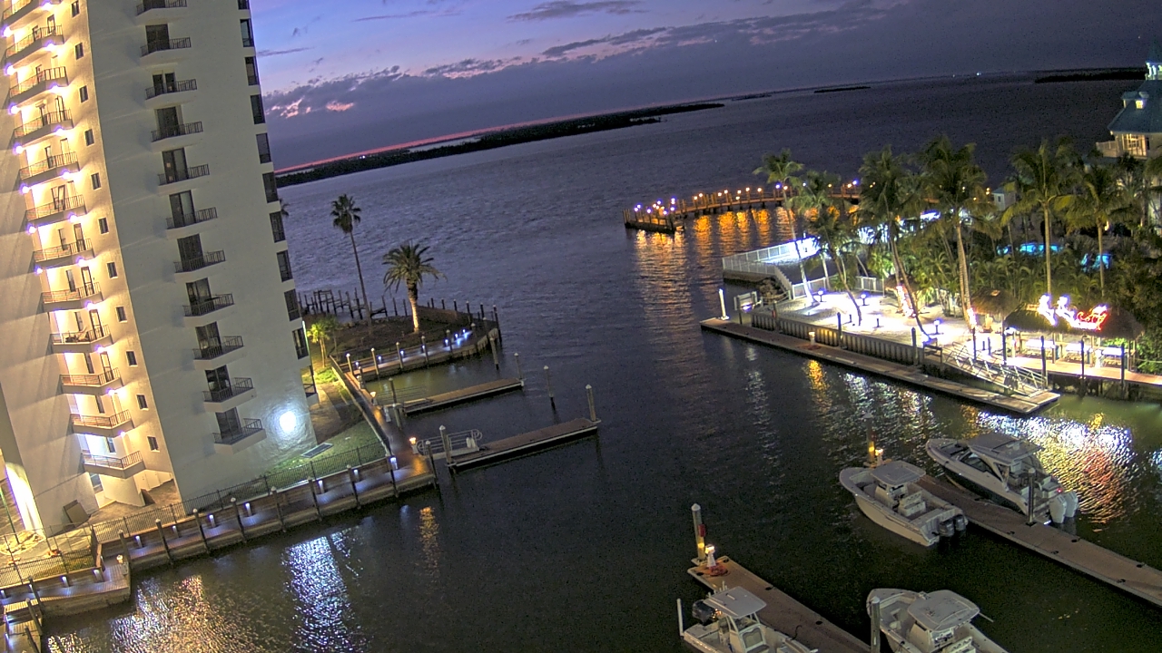 Thumbnail for current weather camera view from Sanibel Harbour Yacht Club in Punta Rassa, Florida