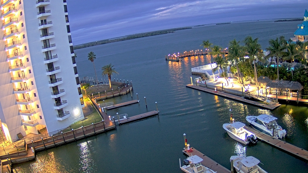 Thumbnail for current weather camera view from Sanibel Harbour Yacht Club in Punta Rassa, Florida