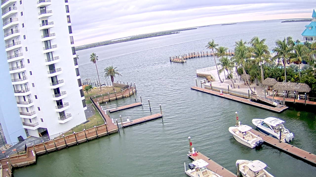 Thumbnail for current weather camera view from Sanibel Harbour Yacht Club in Punta Rassa, Florida