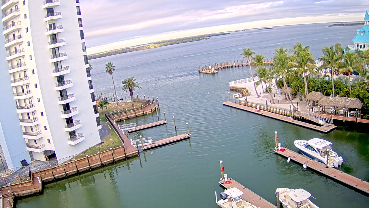Thumbnail for current weather camera view from Sanibel Harbour Yacht Club in Punta Rassa, Florida