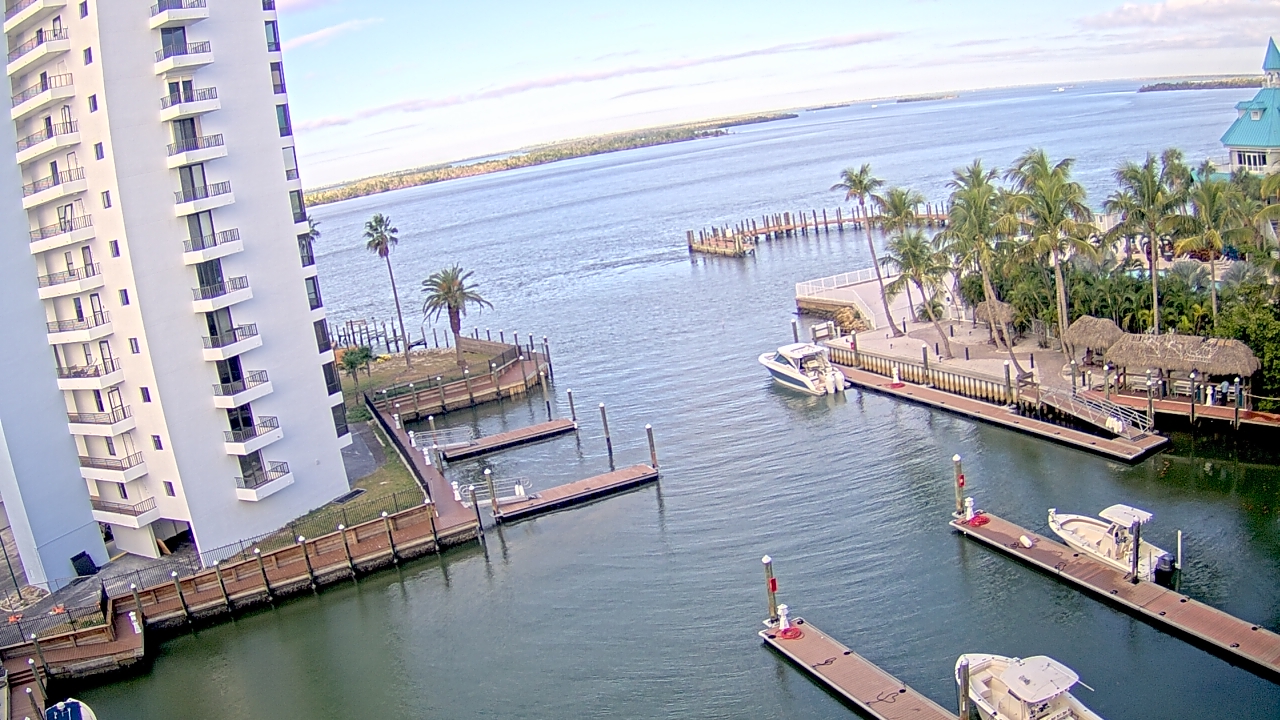 Thumbnail for current weather camera view from Sanibel Harbour Yacht Club in Punta Rassa, Florida