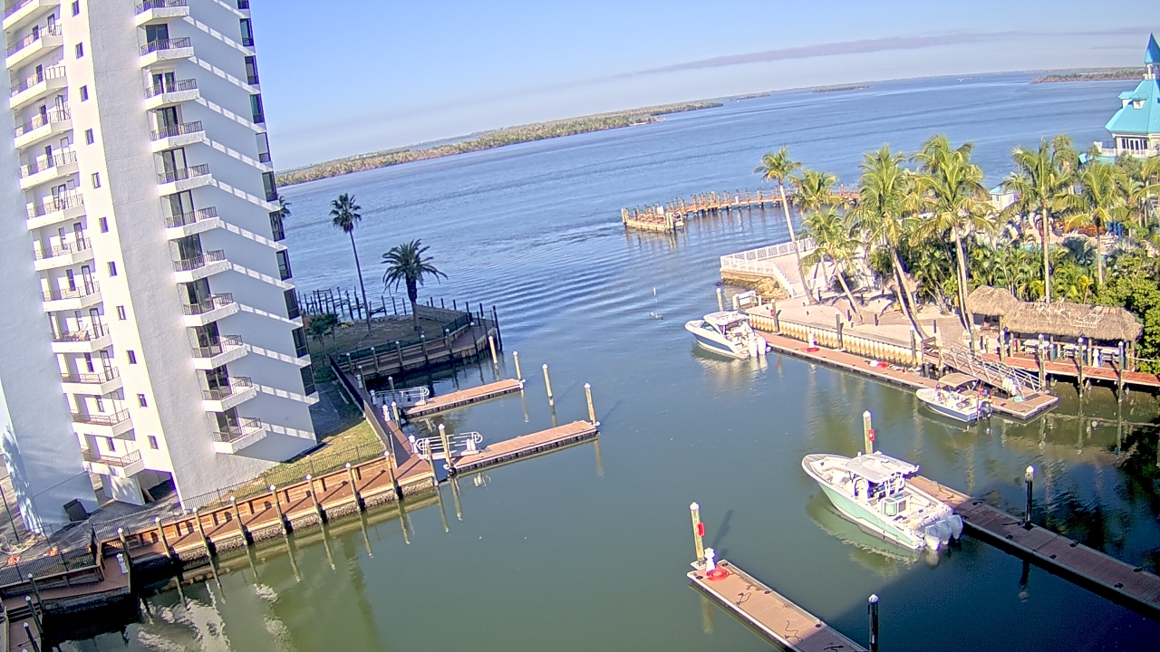 Thumbnail for current weather camera view from Sanibel Harbour Yacht Club in Punta Rassa, Florida