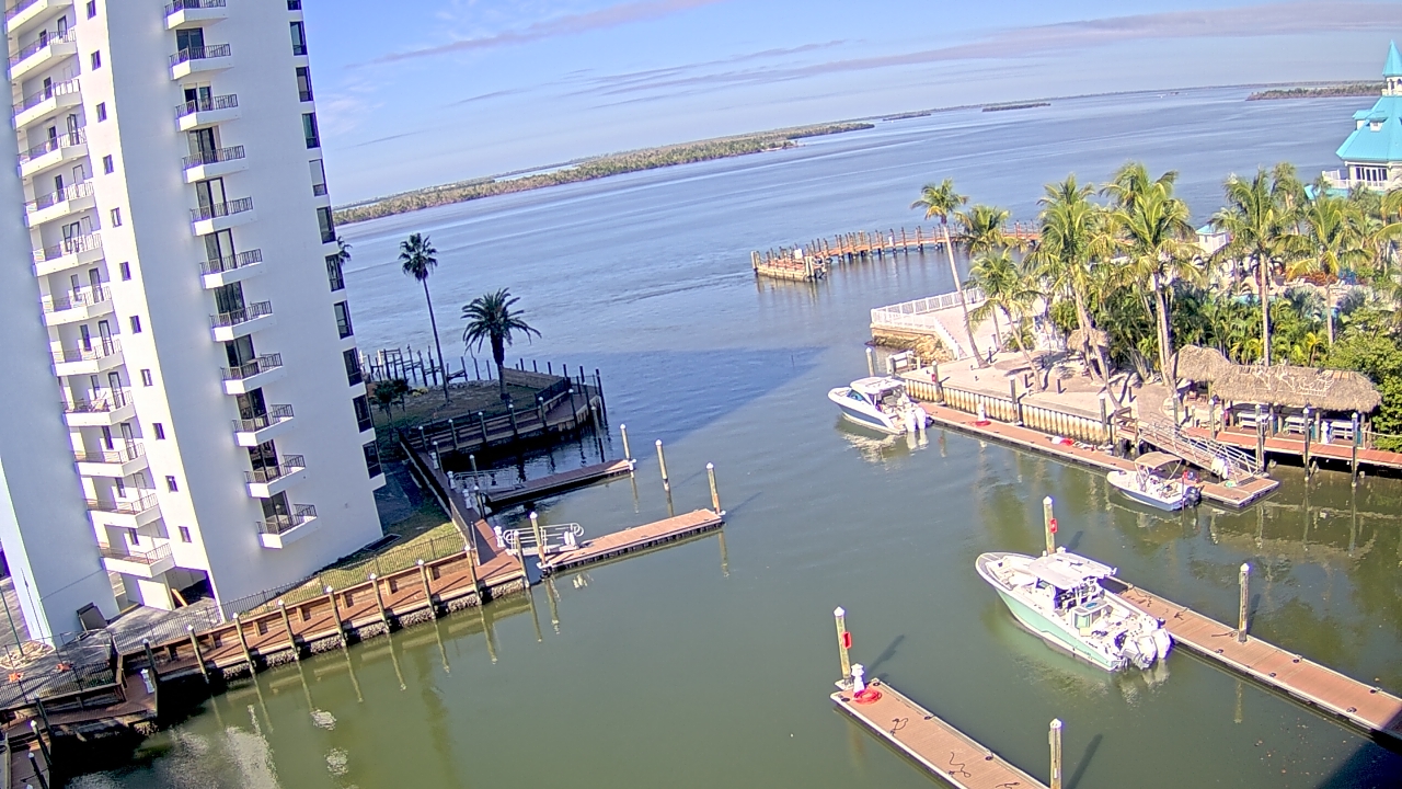 Thumbnail for current weather camera view from Sanibel Harbour Yacht Club in Punta Rassa, Florida