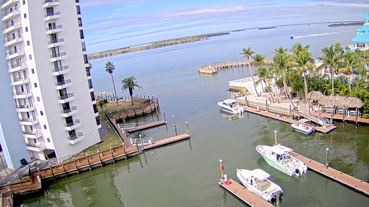 Thumbnail for current weather camera view from Sanibel Harbour Yacht Club in Punta Rassa, Florida