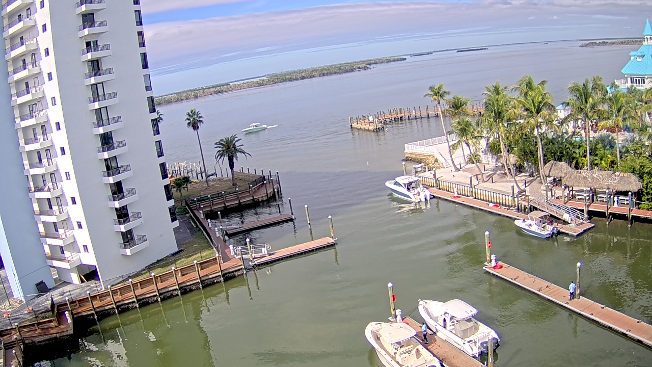 Thumbnail for current weather camera view from Sanibel Harbour Yacht Club in Punta Rassa, Florida