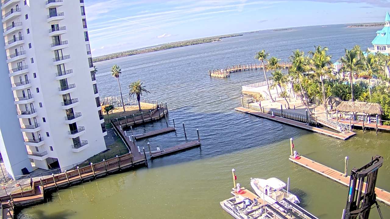 Thumbnail for current weather camera view from Sanibel Harbour Yacht Club in Punta Rassa, Florida