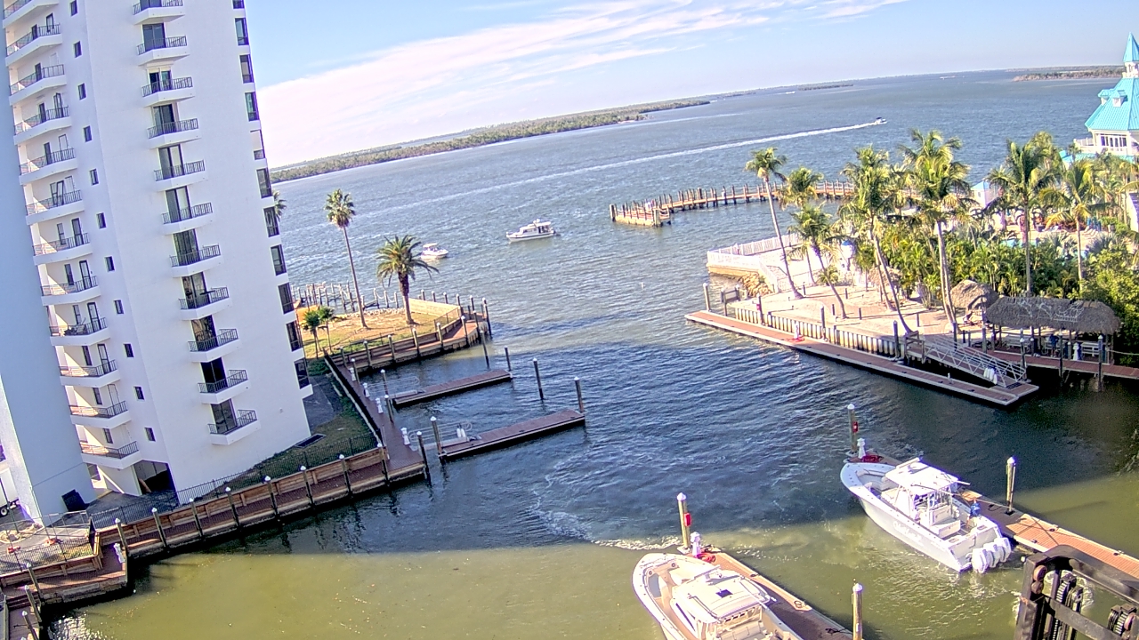 Thumbnail for current weather camera view from Sanibel Harbour Yacht Club in Punta Rassa, Florida