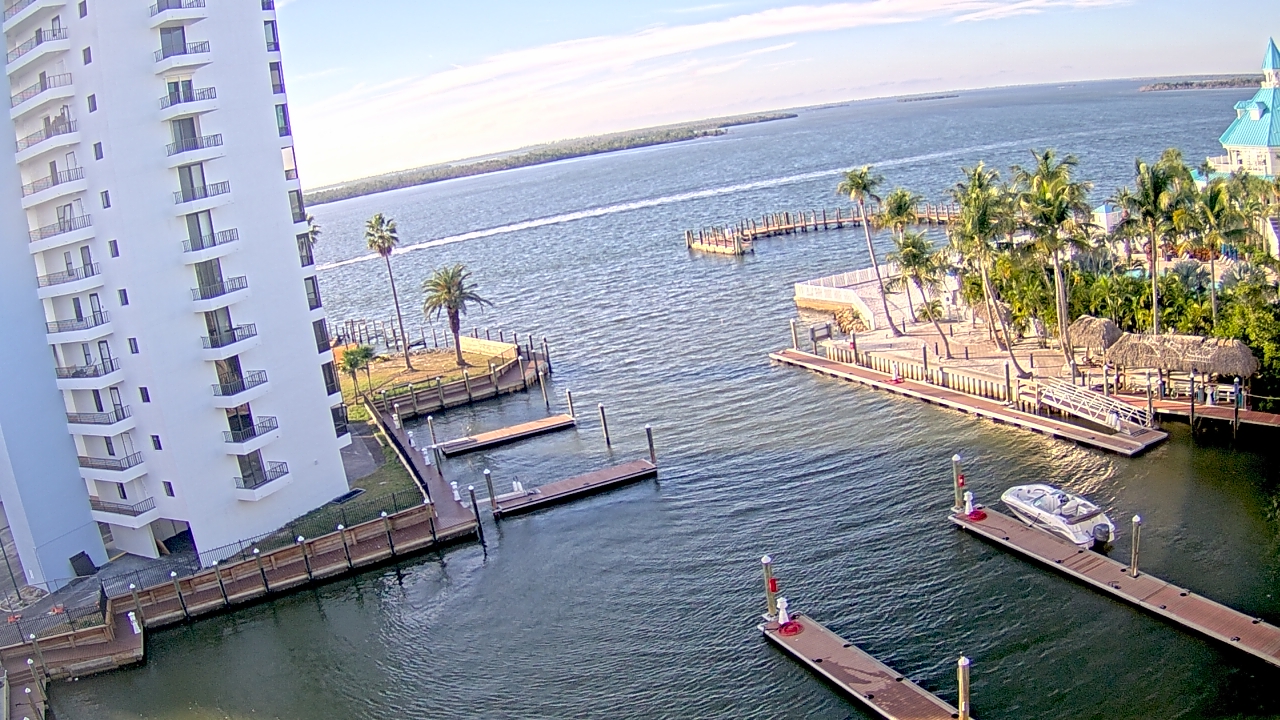 Thumbnail for current weather camera view from Sanibel Harbour Yacht Club in Punta Rassa, Florida