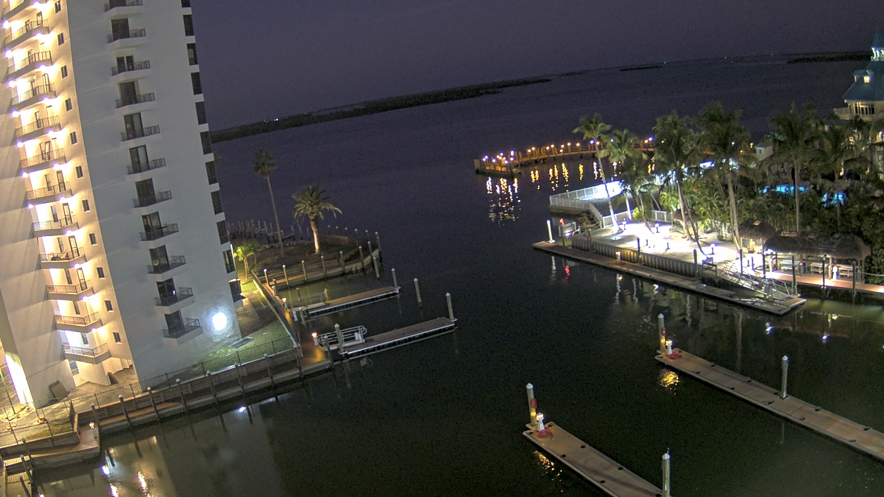 Thumbnail for current weather camera view from Sanibel Harbour Yacht Club in Punta Rassa, Florida