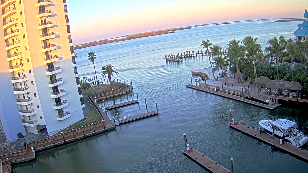 Thumbnail for current weather camera view from Sanibel Harbour Yacht Club in Punta Rassa, Florida