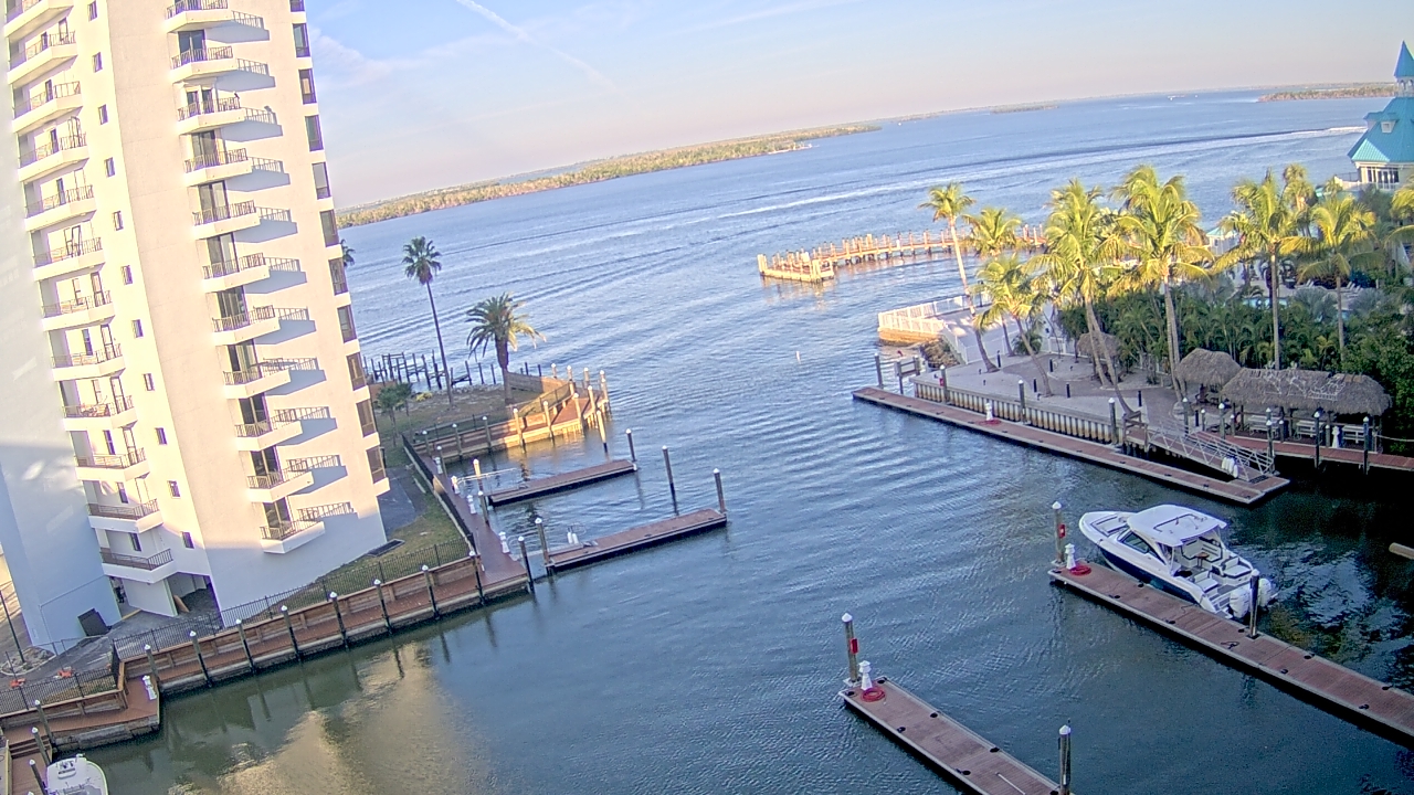 Thumbnail for current weather camera view from Sanibel Harbour Yacht Club in Punta Rassa, Florida