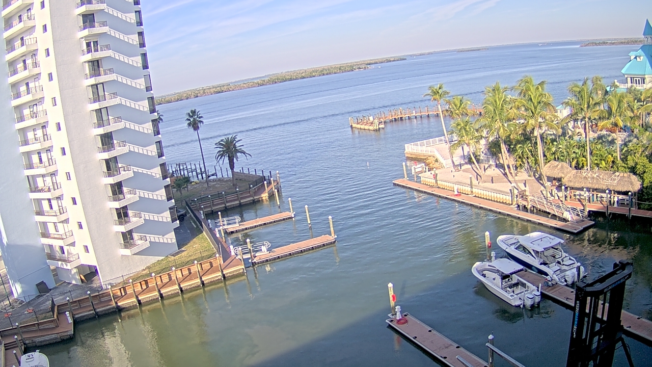 Thumbnail for current weather camera view from Sanibel Harbour Yacht Club in Punta Rassa, Florida