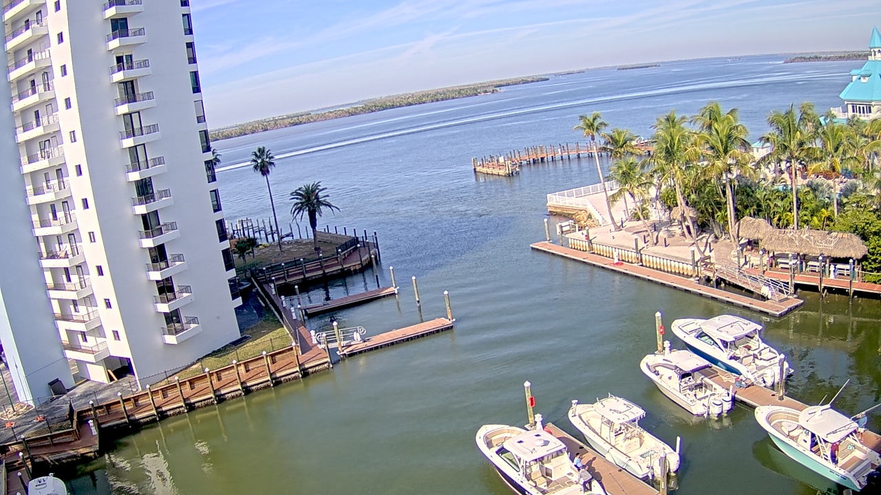 Thumbnail for current weather camera view from Sanibel Harbour Yacht Club in Punta Rassa, Florida