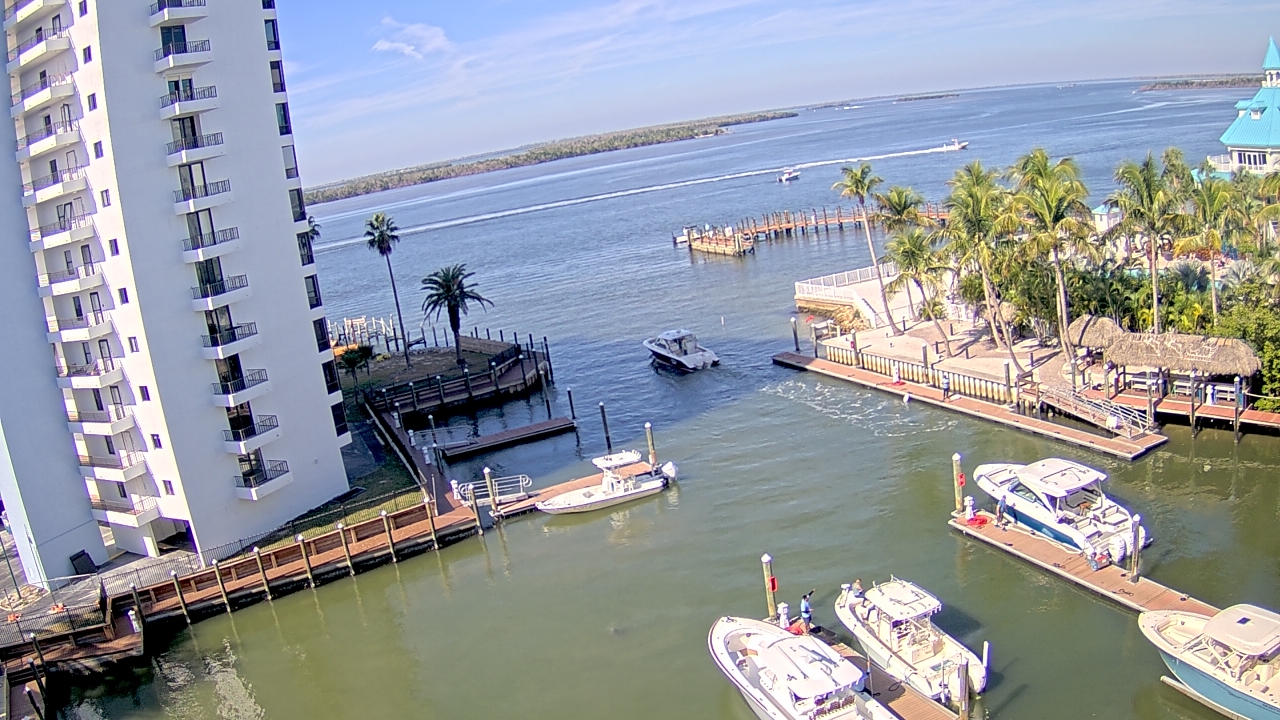 Thumbnail for current weather camera view from Sanibel Harbour Yacht Club in Punta Rassa, Florida