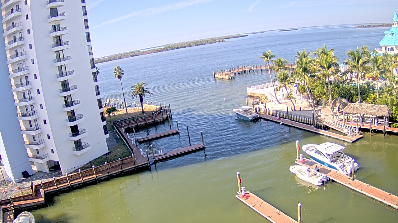 Thumbnail for current weather camera view from Sanibel Harbour Yacht Club in Punta Rassa, Florida