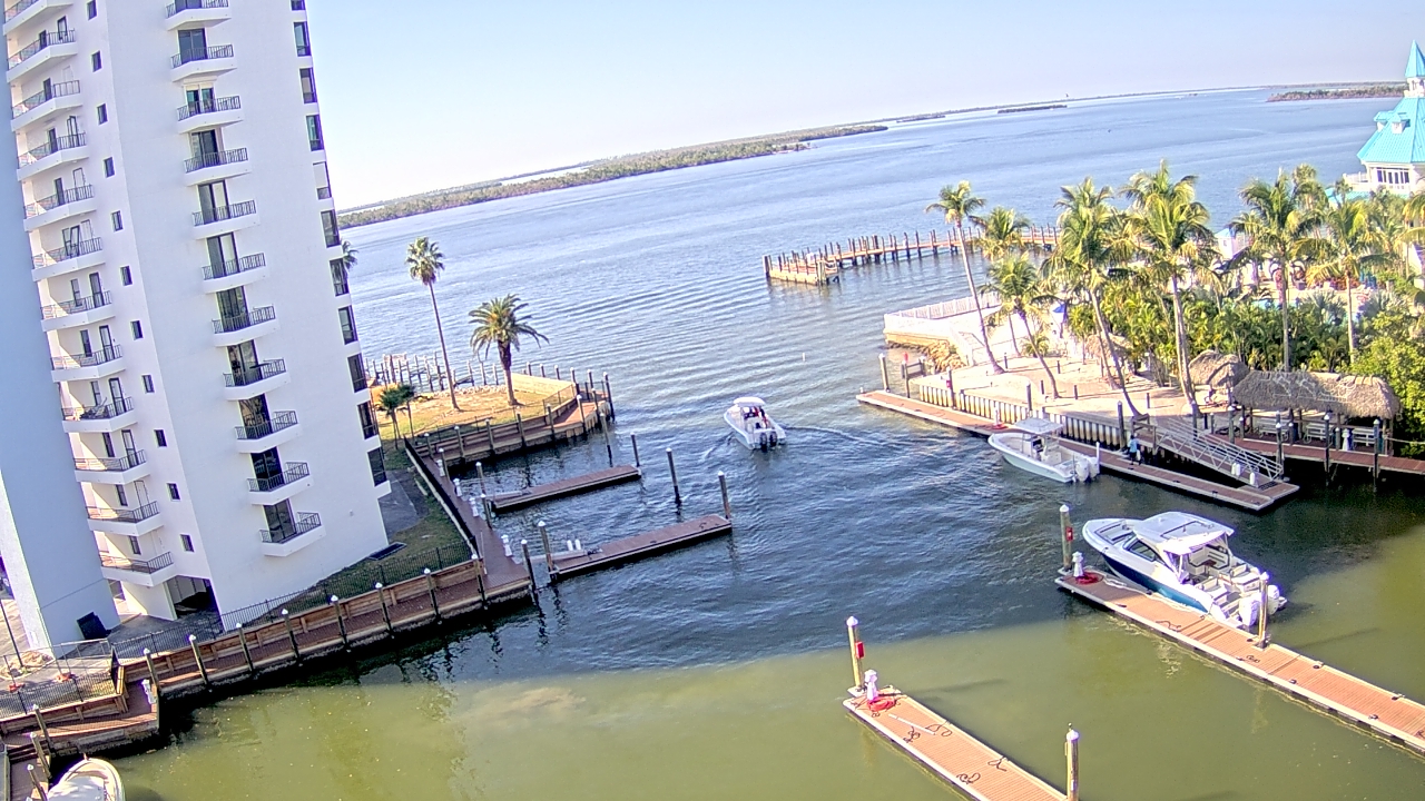 Thumbnail for current weather camera view from Sanibel Harbour Yacht Club in Punta Rassa, Florida