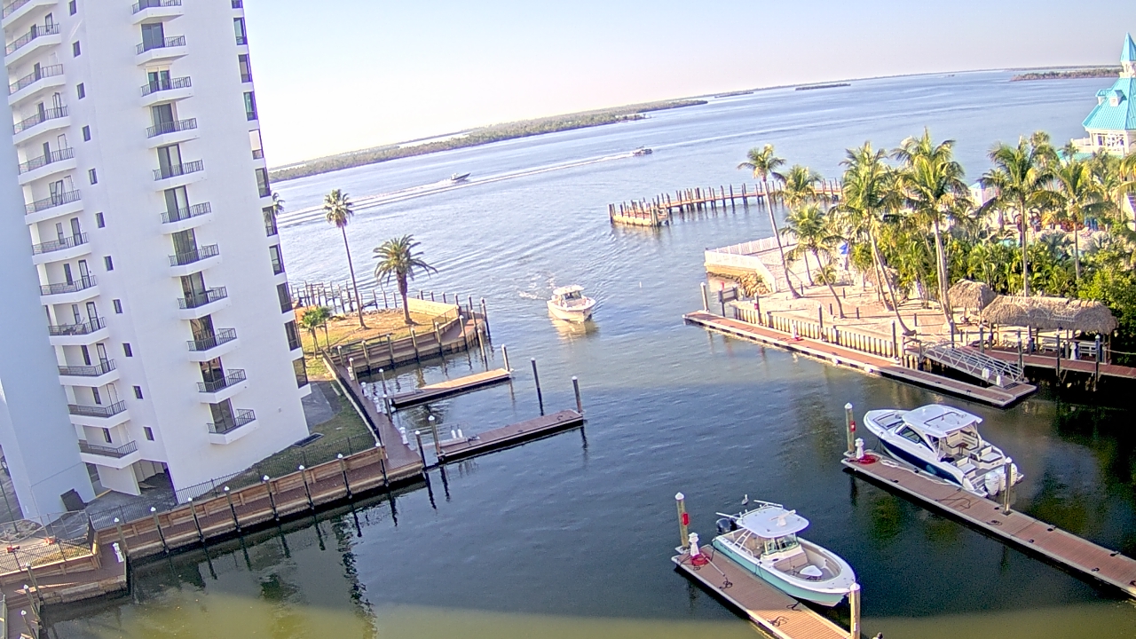 Thumbnail for current weather camera view from Sanibel Harbour Yacht Club in Punta Rassa, Florida