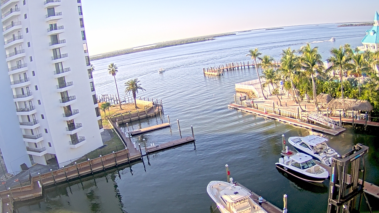 Thumbnail for current weather camera view from Sanibel Harbour Yacht Club in Punta Rassa, Florida