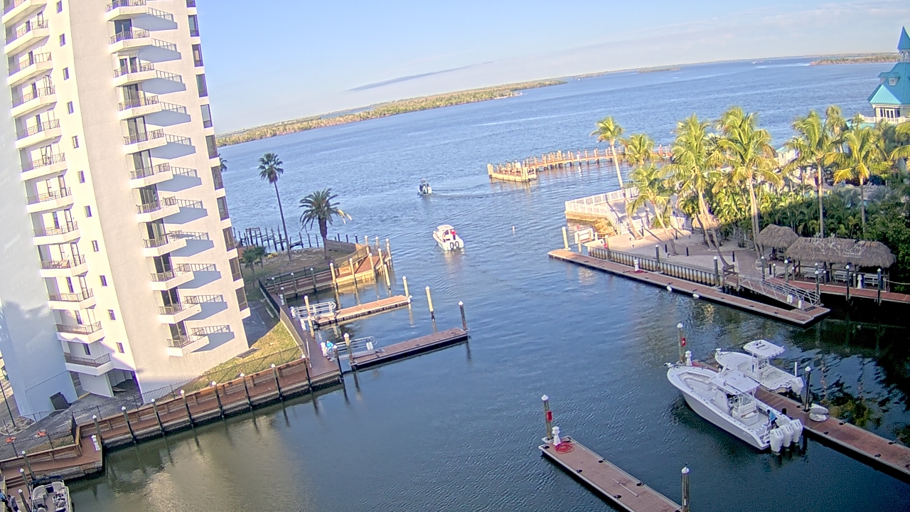 Thumbnail for current weather camera view from Sanibel Harbour Yacht Club in Punta Rassa, Florida