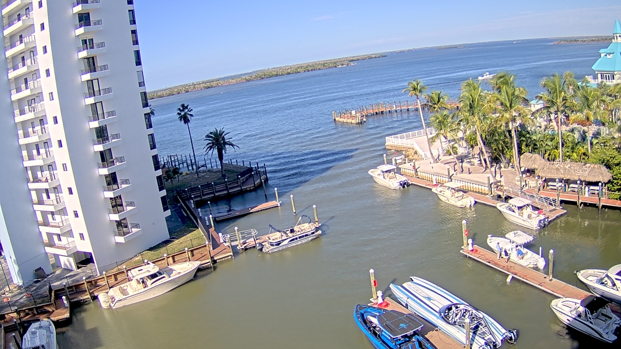 Thumbnail for current weather camera view from Sanibel Harbour Yacht Club in Punta Rassa, Florida