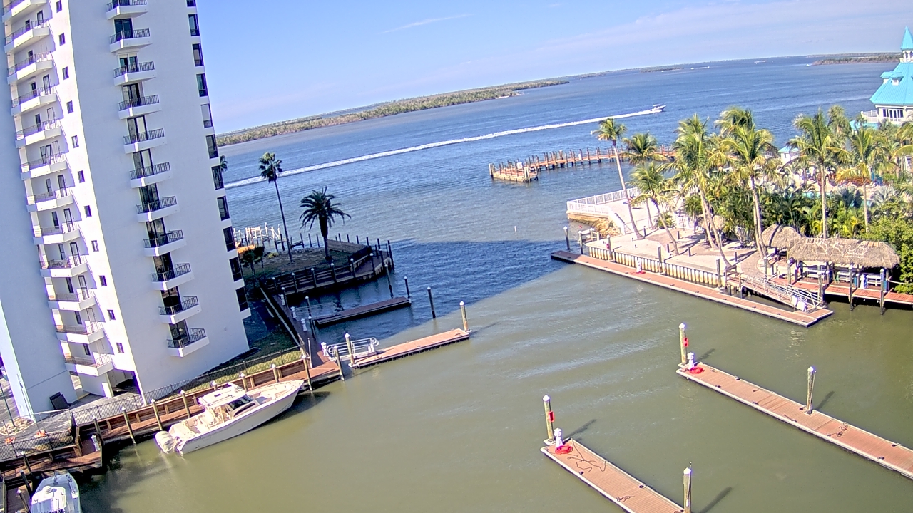 Thumbnail for current weather camera view from Sanibel Harbour Yacht Club in Punta Rassa, Florida