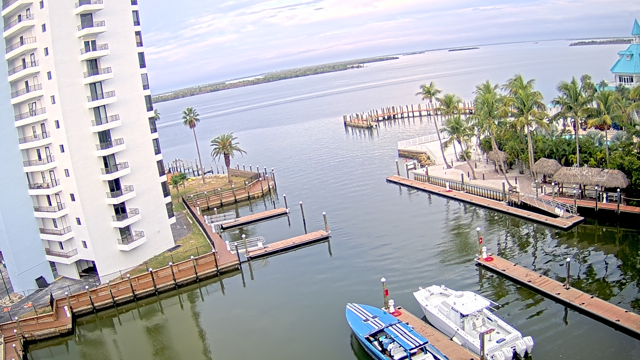Thumbnail for current weather camera view from Sanibel Harbour Yacht Club in Punta Rassa, Florida