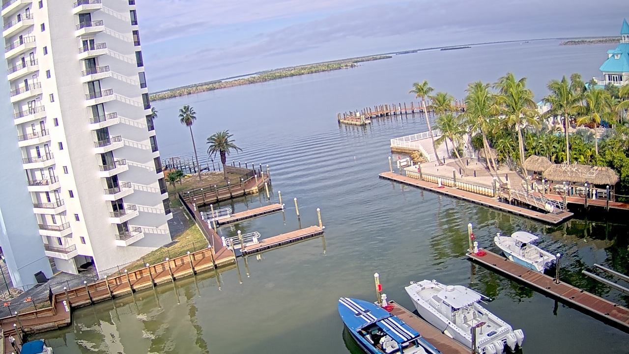 Thumbnail for current weather camera view from Sanibel Harbour Yacht Club in Punta Rassa, Florida