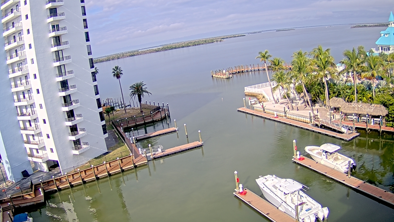 Thumbnail for current weather camera view from Sanibel Harbour Yacht Club in Punta Rassa, Florida