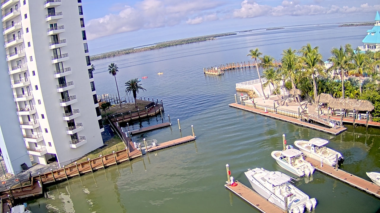 Thumbnail for current weather camera view from Sanibel Harbour Yacht Club in Punta Rassa, Florida
