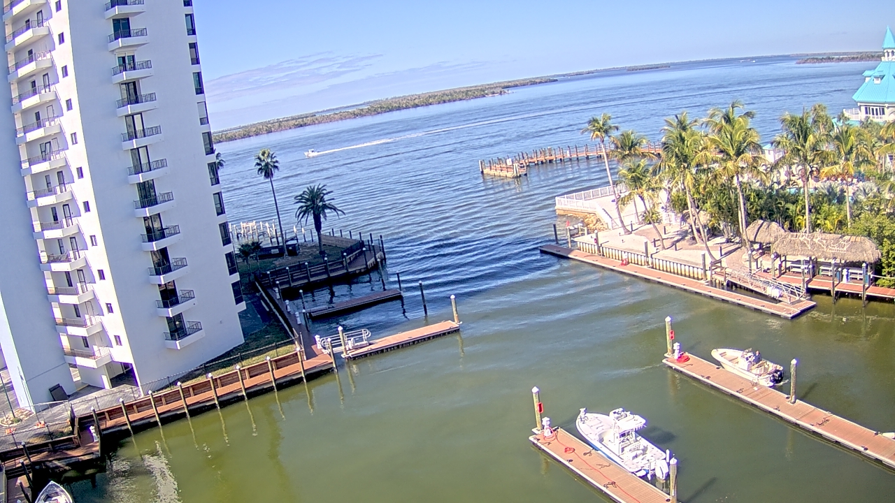 Thumbnail for current weather camera view from Sanibel Harbour Yacht Club in Punta Rassa, Florida
