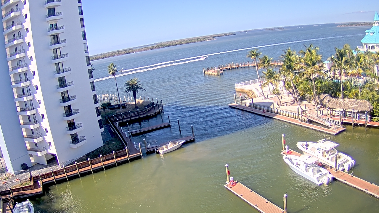 Thumbnail for current weather camera view from Sanibel Harbour Yacht Club in Punta Rassa, Florida