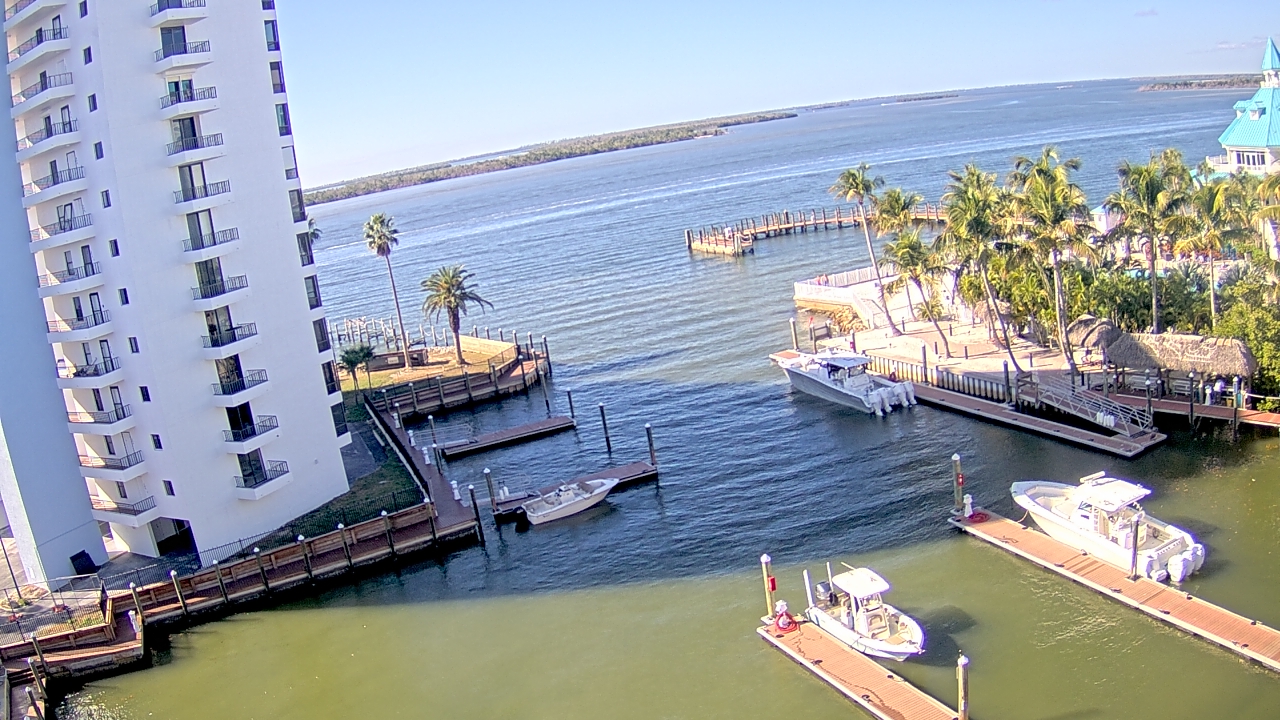 Thumbnail for current weather camera view from Sanibel Harbour Yacht Club in Punta Rassa, Florida