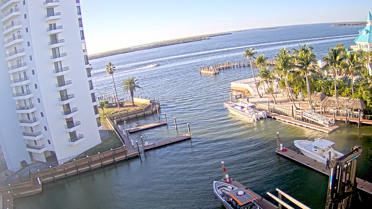 Thumbnail for current weather camera view from Sanibel Harbour Yacht Club in Punta Rassa, Florida