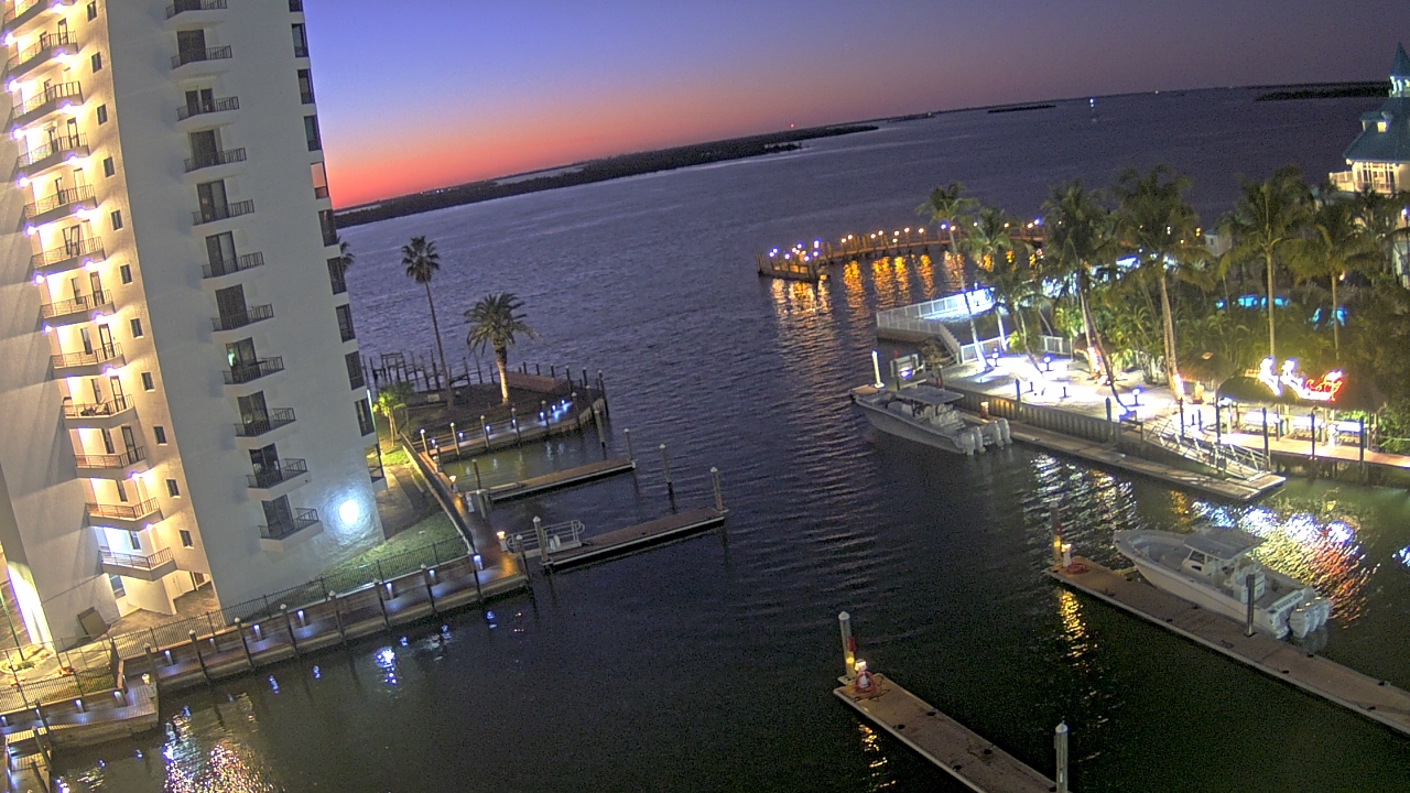 Thumbnail for current weather camera view from Sanibel Harbour Yacht Club in Punta Rassa, Florida