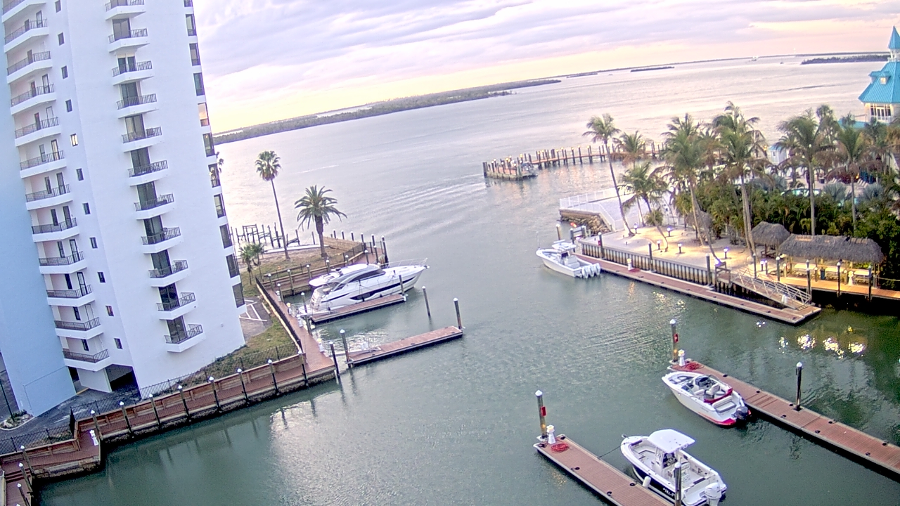 Thumbnail for current weather camera view from Sanibel Harbour Yacht Club in Punta Rassa, Florida