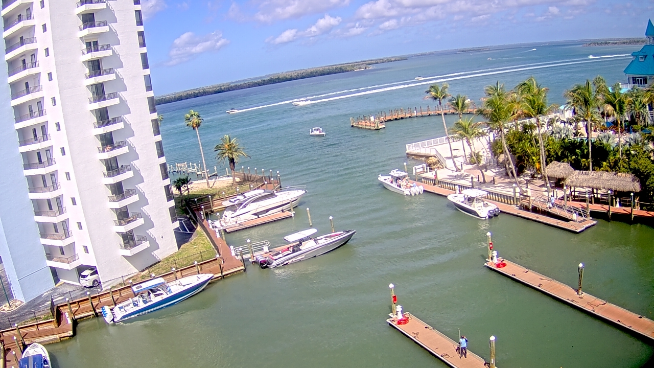 Thumbnail for current weather camera view from Sanibel Harbour Yacht Club in Punta Rassa, Florida