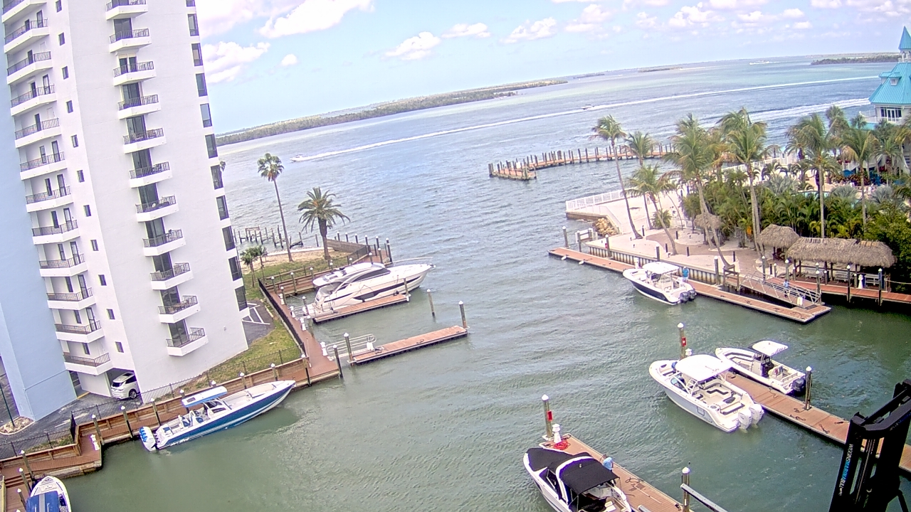 Thumbnail for current weather camera view from Sanibel Harbour Yacht Club in Punta Rassa, Florida